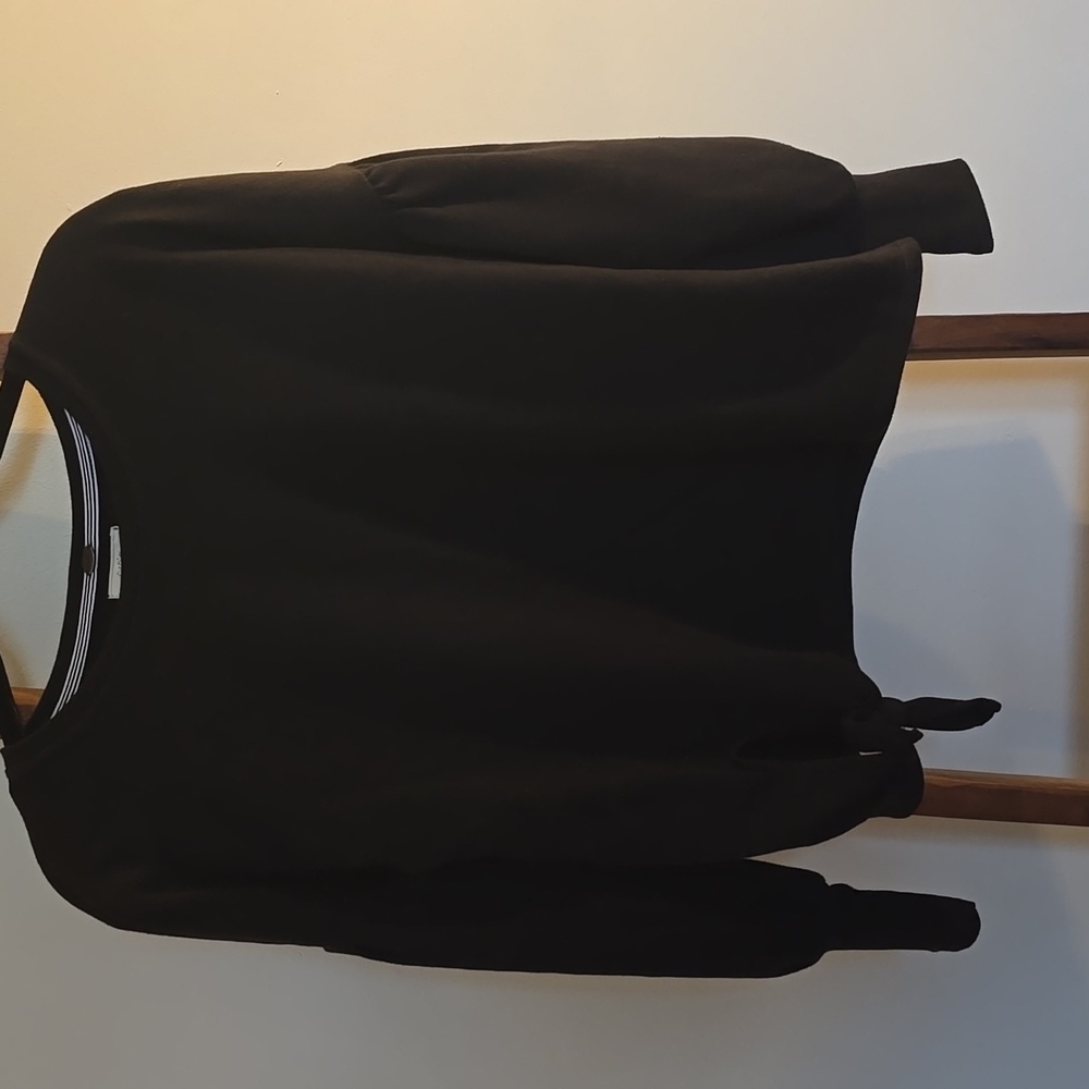 Cupio Black Sweatshirt With Tie Waist